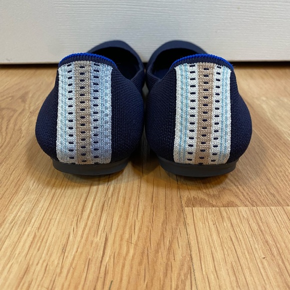 Rothys Navy Blue Square Toe Flats Size 9.5 - Picture 11 of 12